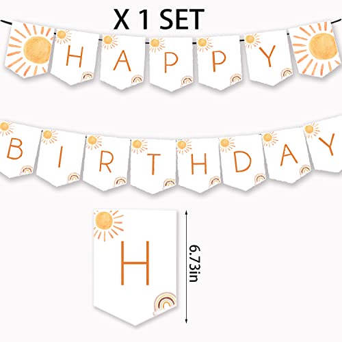 Boho Sun Happy Birthday Banner First Trip inspired Around The Sun Birthday Banner Boho Sun Party Decorations Boho Hippie Sunshine Boho Sun Baby Shower Party Supplies Decorations