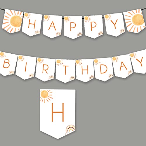 Boho Sun Happy Birthday Banner First Trip inspired Around The Sun Birthday Banner Boho Sun Party Decorations Boho Hippie Sunshine Boho Sun Baby Shower Party Supplies Decorations