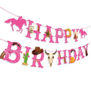 cowgirl themed party decorations cowgirl happy birthday banner, western cowboy party cowgirl birthday banner for horse birthday party, baby shower, western cowgirl birthday party supplies