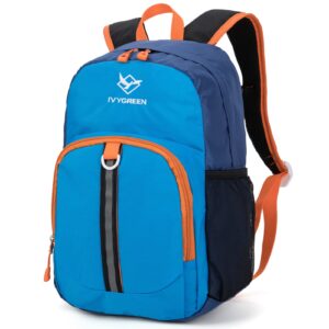 ivygreen little kids hiking backpack, toddler backpack for boys or girls, ideal for a day outdoor adventures (blue, kids - medium)
