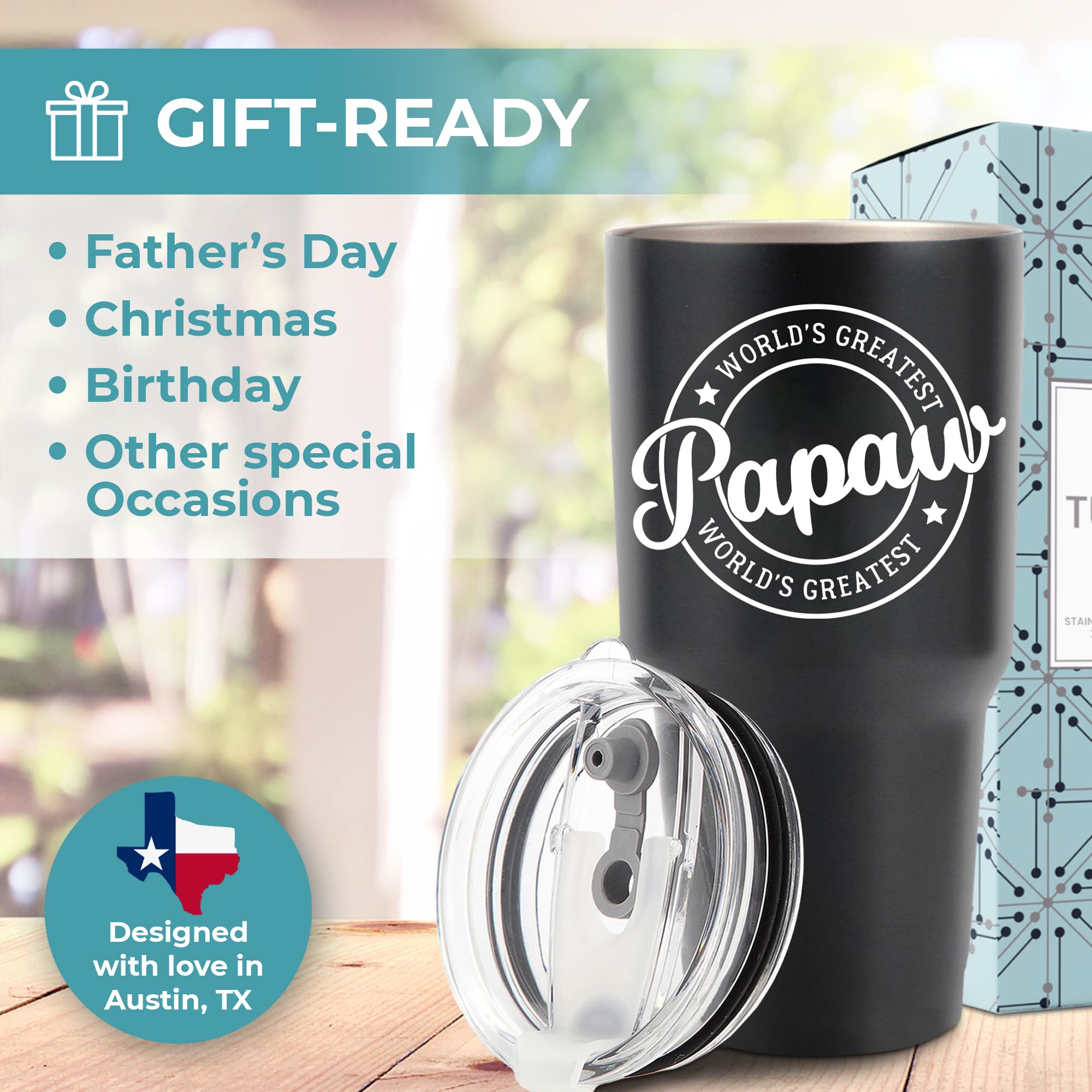 Papaw Tumbler 30oz, Best Pawpaw Gifts From Grandchildren, Best Papaw Gifts For Pawpaw From Grandkids, Papaw Christmas Gifts For Pawpaw From Granddaughter, Pawpaw Gifts From Grandson, Papaw Coffee Mug