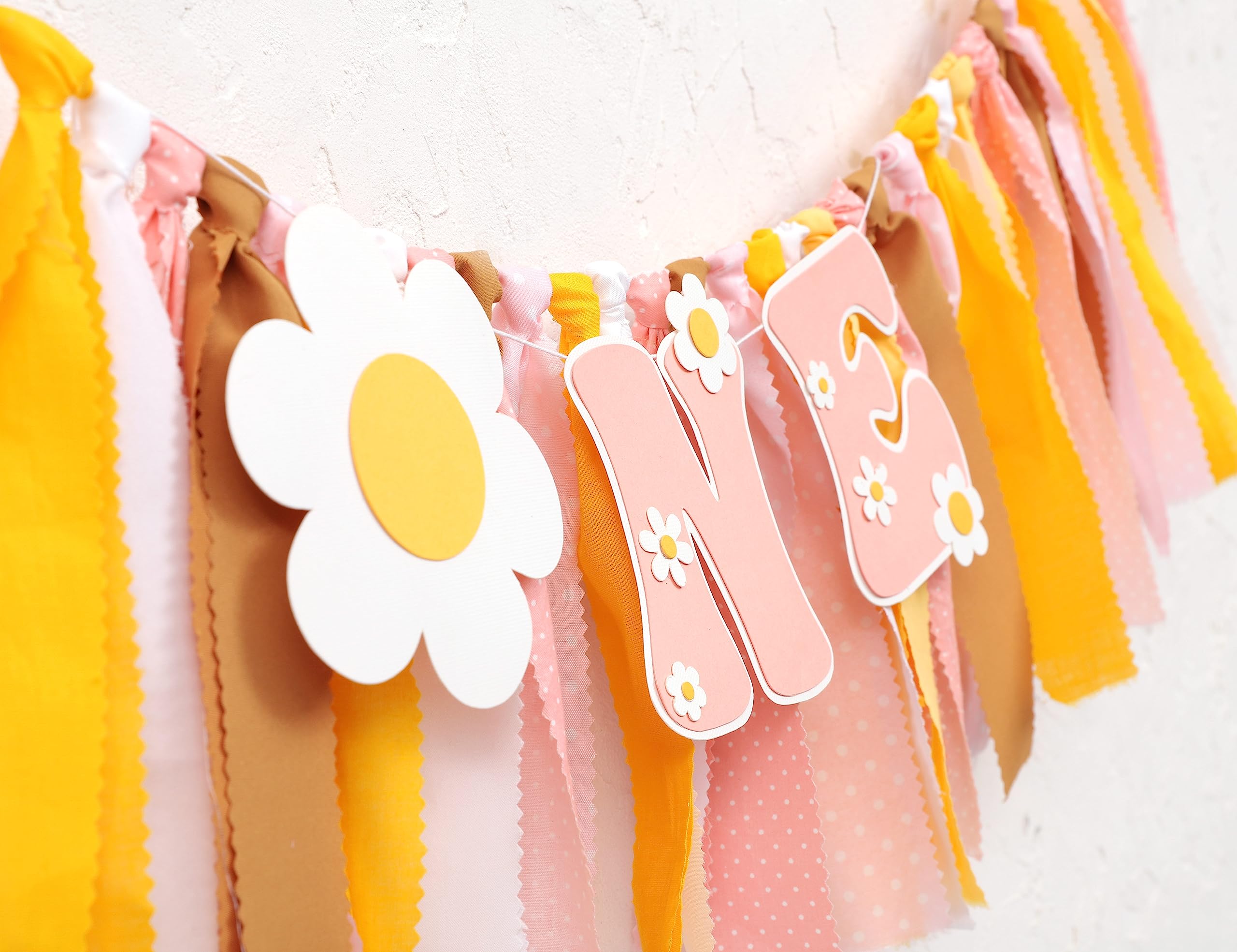 Groovy One First Birthday High Chair Banner - One Groovy Birthday Decorations,groovy Baby Shower,hippie First Birthday Highchair Banner,daisy 1st Birthday Garland,cake Smash Backdrop Banner