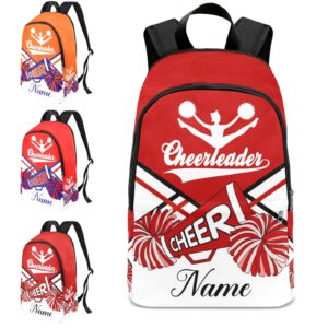 zaaprintblanket Personalized Cheerleader Cheer White Red Backpack Casual Daypack Bag for Man Woman