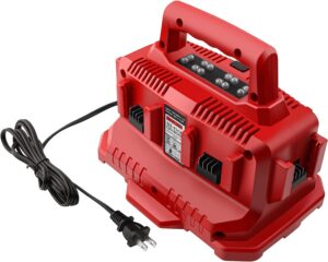 dmmns m18 v18 rapid battery charger 6-ports,replace for milwaukee m18 battery charger 48-59-1806 59-1804,compatible with milwaukee m18 14.4v-18v xc battery 48-11-1850 11-1840 11-1815 11-1828 11-1860