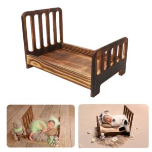m&g house brown newborn photography props wooden bed vintage bed baby photo prop newborn photo bed photography prop baby photoshoot props baby doll bed accessories pretend play props newborn bed prop