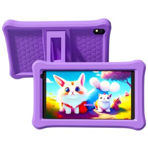 hottablet kids tablet 7 inch android 11 tablet for kids, 2gb ram 32gb rom learning tablet with case, bluetooth, wifi, dual camera toddler tablet with shockproof case
