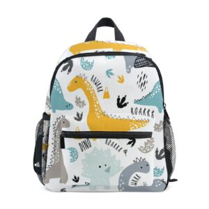 dxtkwl cartoon dinosaur dino toddler backpack for boys girls, kids backpack small mini backpack with chest strap, 10x4x12 in