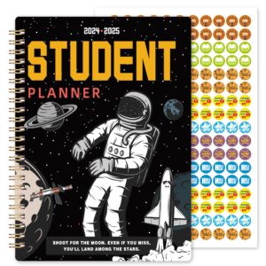 student planner 2024-2025 - student planner for academic year 2024-2025, july 2024 - june 2025, 8.46'' x 6.37'', weekly & monthly pages with holidays, tabs, stickers, ruler, pocket