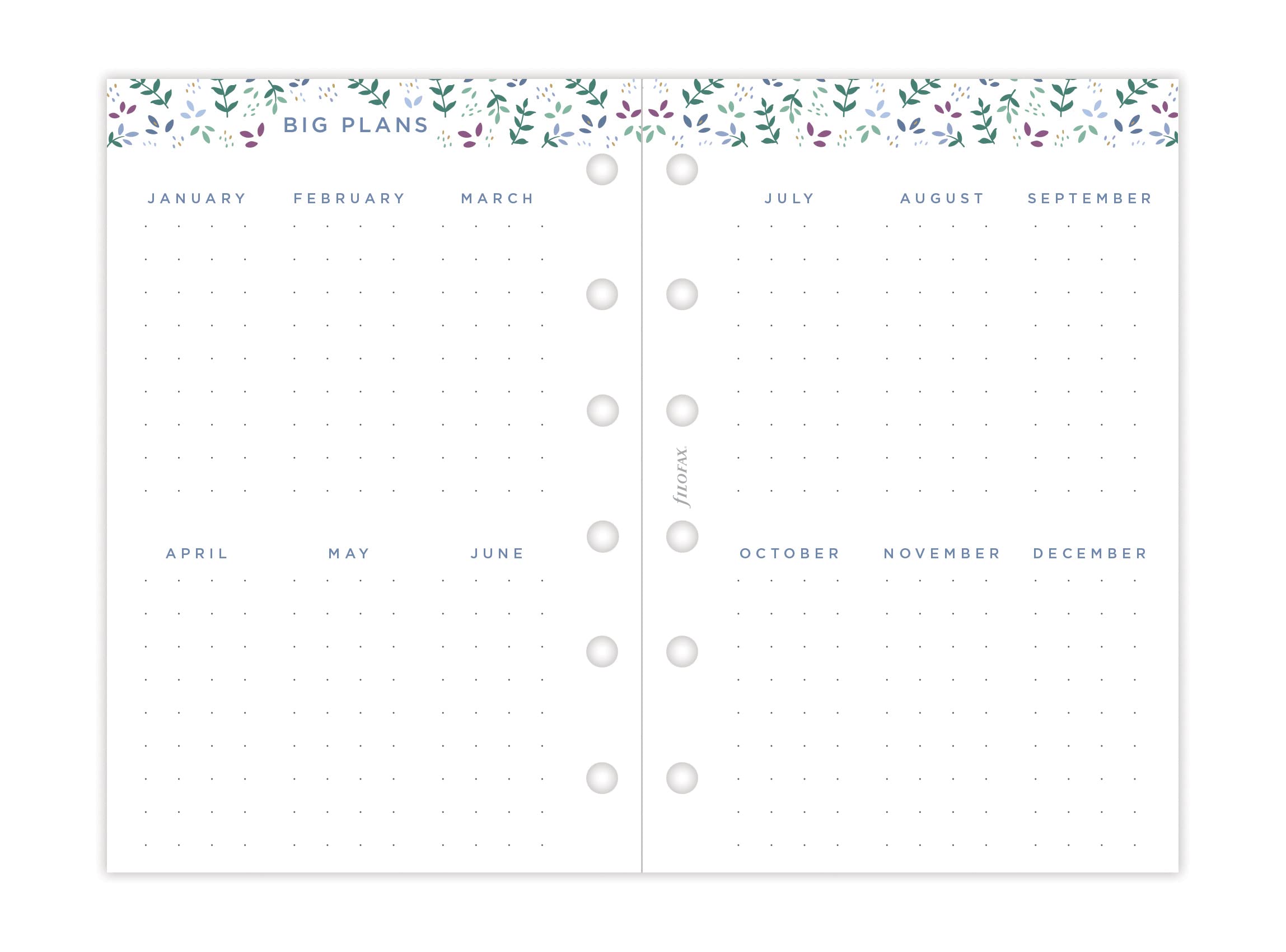 Filofax Pocket Garden week to view 2024 diary