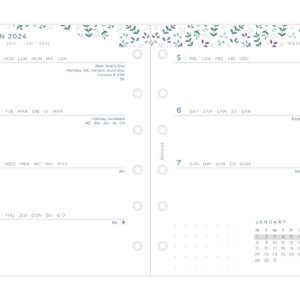 Filofax Pocket Garden week to view 2024 diary