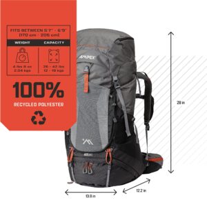 AMPEX Hiking Backpack | Camping Essentials Lightweight Backpack for Men & Women, Travel Bag for Backpacking, Camping, Hunting and More (65 Liter)