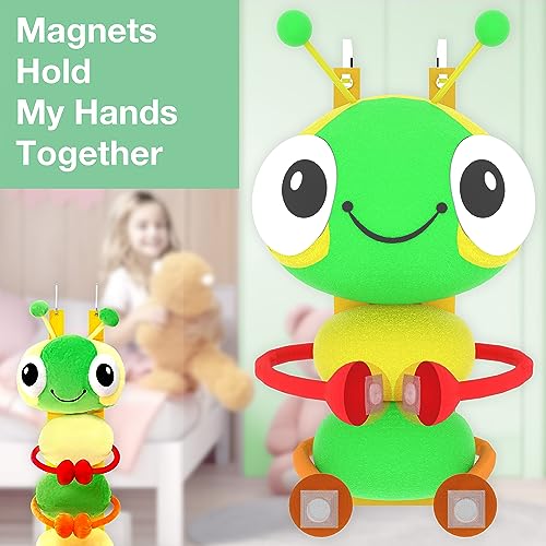 Original Hugapillar Stuffed Animal Holder | Stuffed Animal Storage and Toy Storage Organizer | Over the Door Storage Plush Toy Organizer | Displays plushies by holding them with magnetic hands