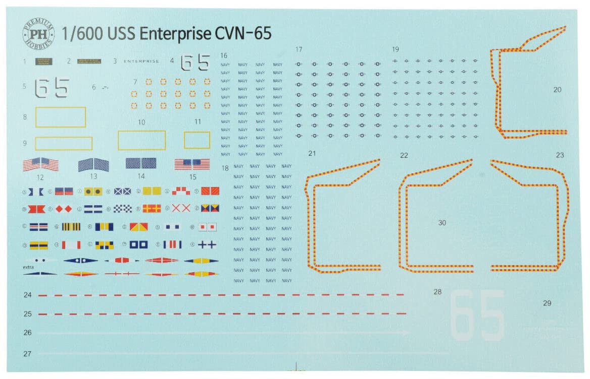 Premium Hobbies USS Enterprise CVN-65 1:600 Model Aircraft Carrier Kit 311V