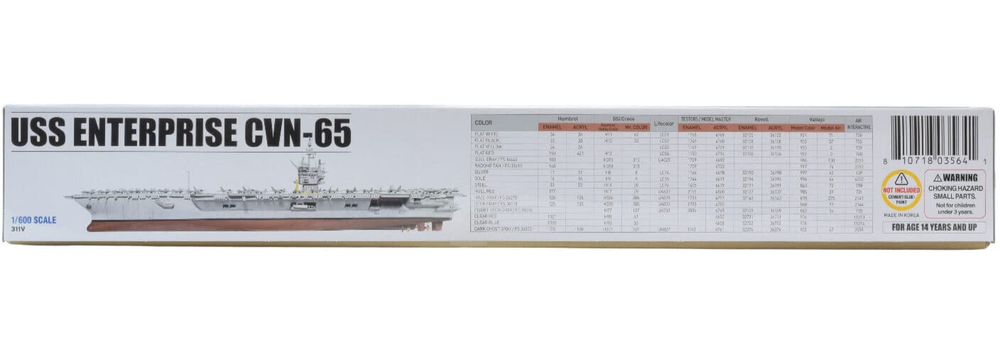 Premium Hobbies USS Enterprise CVN-65 1:600 Model Aircraft Carrier Kit 311V