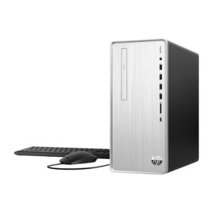 HP Pavilion Desktop, AMD Ryzen 3 5300G Processor, 16GB RAM, 1TB PCIe SSD, HDMI, DVD-RW, Media Card Reader, RJ45, VGA, Wi-Fi, Windows 11 Home, Wired KB & Mouse, Silver