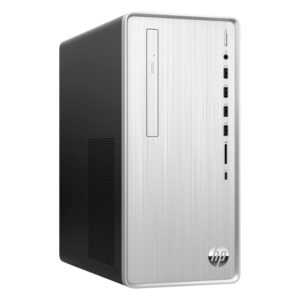 HP Pavilion Desktop, AMD Ryzen 3 5300G Processor, 16GB RAM, 1TB PCIe SSD, HDMI, DVD-RW, Media Card Reader, RJ45, VGA, Wi-Fi, Windows 11 Home, Wired KB & Mouse, Silver