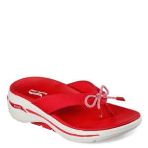 Skechers Women's, GO Walk Arch Fit Sandal - Lakeside Sandal RED Bean 9 M