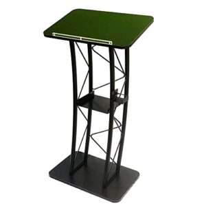 metal black podium pulpit lectern for speeches churches, opening ceremonies, celebrations 47inch height metal black podium curved podium