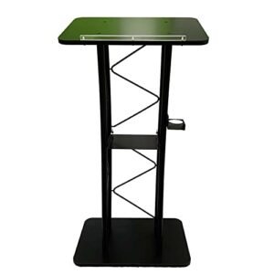 Metal Black Podium Pulpit Lectern for Speeches Churches, Opening Ceremonies, Celebrations 47inch Height Metal Black Podium Curved Podium