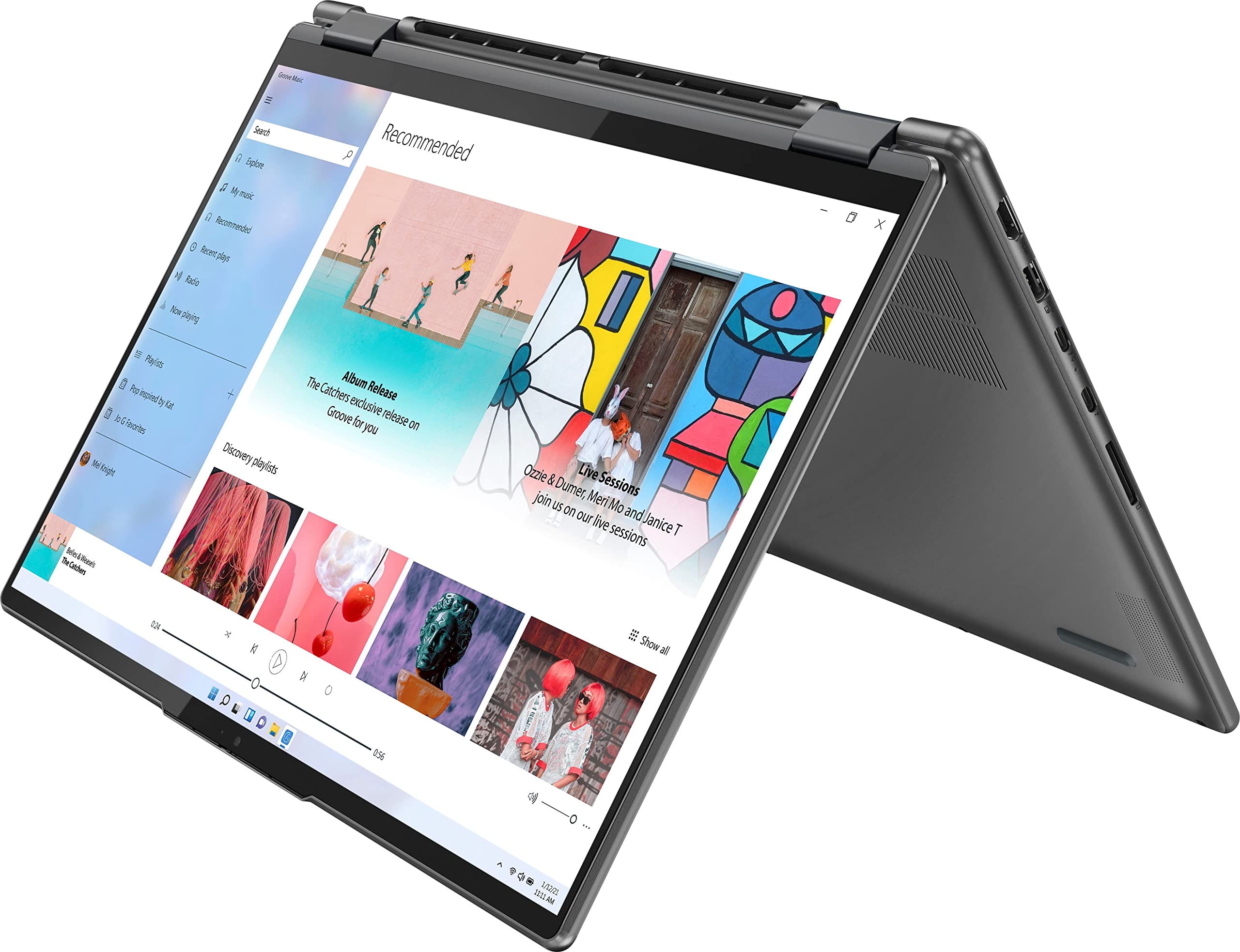 Lenovo Yoga 7i 16 inch 2.5K Touchscreen (2560 x 1600) 2-in-1 Convertible Laptop Computer, Intel Evo Platform, Core i5-1240P, 8GB Memory, 256GB SSD, Backlit Keyboard, Storm Grey (Renewed)