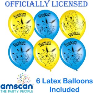 Anagram Pikachu Foil Balloon Bouquet Set | Intended for Pokemon Pokeball Theme Party Accesory Multicolor 7th Birthday, AN-29460,AN-36332