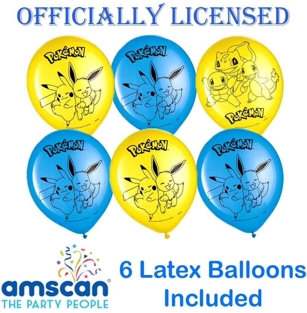 Anagram Pikachu Foil Balloon Bouquet Set | Intended for Pokemon Pokeball Theme Party Accesory Multicolor 7th Birthday, AN-29460,AN-36332