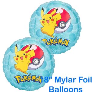 Anagram Pikachu Foil Balloon Bouquet Set | Intended for Pokemon Pokeball Theme Party Accesory Multicolor 7th Birthday, AN-29460,AN-36332