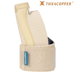THX4COPPER Thumb & Wrist Stabilizer Splint for Blackberry Thumb,Thumb Pain Relief for Arthritis,Sprained,Tendonitis,Carpal Tunnel,Breathable&Stable,S-M(Beige)