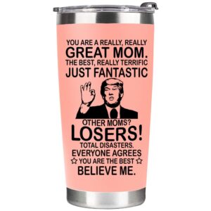 Mothers Day Gifts for Mom from Daughter, Son, Kids - Great Presents Mom Birthday Gifts for New Mom - Tumbler 20oz, Pink