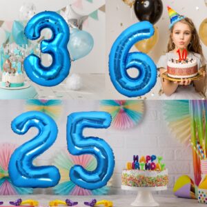 Number 4 Balloon 40 Inch Large Size Blue Jumbo Digit Mylar Foil Helium Blue Balloons for 4th Birthday Party Number 4 14 40 Balloons 4 Years Birthday Party Decorations for Kids four Years Decorations