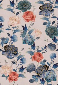self adhesive blue floral drawer liner contact paper peel and stick rose floral wallpaper for girls shelves cabinets dresser table furniture walls decal 17.7x117 inches