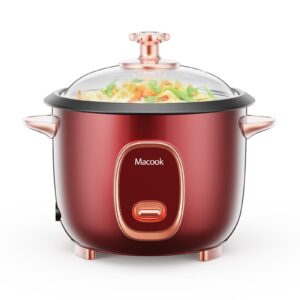 macook mini rice cooker small rice cooker 3 cup, portable travel rice cooker, auto keep warm