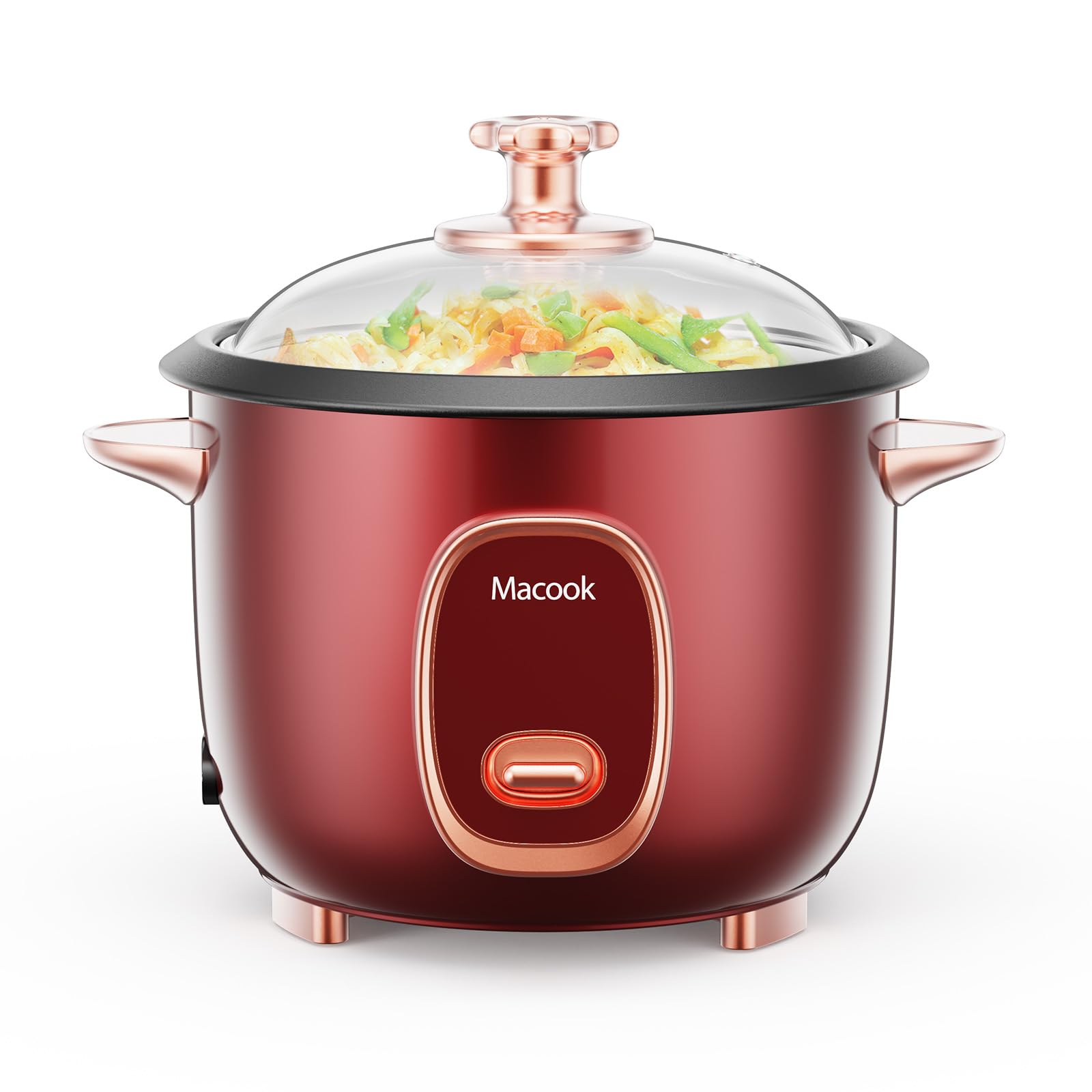 Macook Mini Rice Cooker Small Rice Cooker 3 Cup, Portable Travel Rice Cooker, Auto Keep Warm