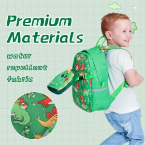 Supercute Dinosaur Toddler Backpack, Lightweigh Kids Preschool Schoolbag 2 in1 Backpack Set for Boys Girls