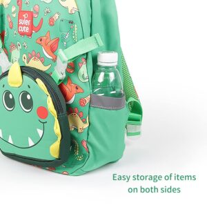 Supercute Dinosaur Toddler Backpack, Lightweigh Kids Preschool Schoolbag 2 in1 Backpack Set for Boys Girls