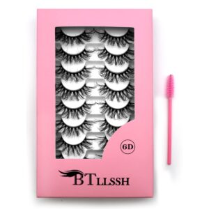 3d false eyelashes book 8pair cross fluffy natural look soft reusable (3d689)