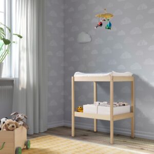 Ikea SNIGLAR changing table, 72x53 cm, beech/white