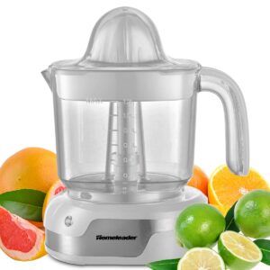 Homeleader Electric Citrus Juicer, Lemon Squeezer with Powerful Motor and LED Working Lamp, Orange Juicer for Grapefruits, Orange and Lemon-White, 1.2L