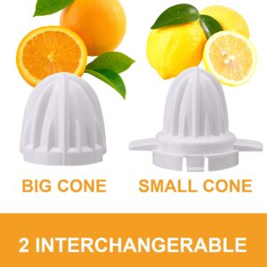 Homeleader Electric Citrus Juicer, Lemon Squeezer with Powerful Motor and LED Working Lamp, Orange Juicer for Grapefruits, Orange and Lemon-White, 1.2L