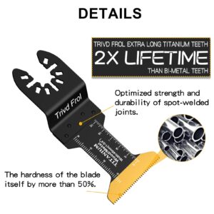 Trivd Frol 45PCS Oscillating Saw Blades, Premium Multitool Blades Kits for Wood Metal Plastics, Oscillating Tool Blades Fit Dewalt Worx Rockwell Milwaukee Makita Ryobi Bosch Fein Porter Genesis Black