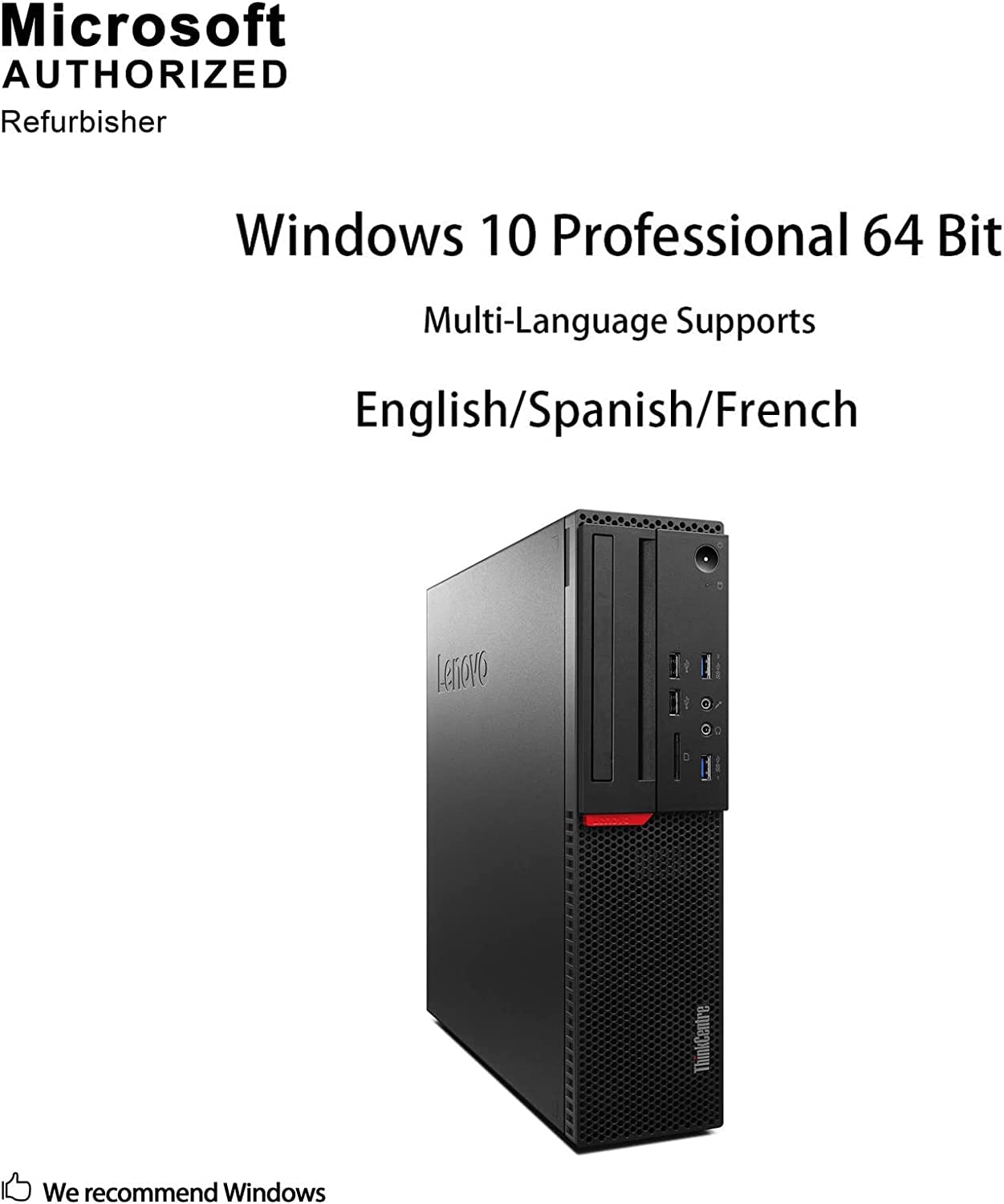 Lenovo ThinkCentre M900 SFF Desktop Computer PC, Intel Quad Core i5-6500T, 16GB DDR4 RAM, 1TB SSD, 4K 2-Monitor, Keyboard and Mouse, Bluetooth, AC Wi-Fi, VGA, HDMI, Windows 10 Pro(Renewed)