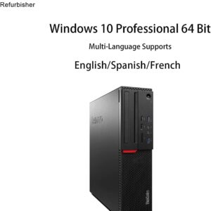 Lenovo ThinkCentre M900 SFF Desktop Computer, Intel Quad Core i5-6500, 16GB DDR4 RAM, 512GB SSD, 4K Support, WiFi, Bluetooth, VGA, Windows 10 Pro (Renewed)