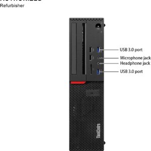 Lenovo ThinkCentre M900 SFF Desktop Computer, Intel Quad Core i5-6500, 16GB DDR4 RAM, 512GB SSD, 4K Support, WiFi, Bluetooth, VGA, Windows 10 Pro (Renewed)