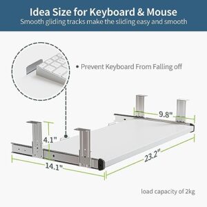 BANTI 63" x 24" Height Adjustable Electric Standing Desk with Keyboard Tray, Sit Stand up Desk with Splice Board, White Frame/White Top