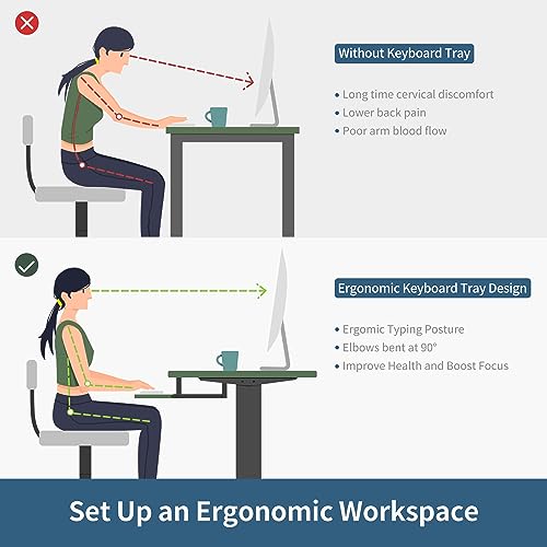 BANTI 63" x 24" Height Adjustable Electric Standing Desk with Keyboard Tray, Sit Stand up Desk with Splice Board, White Frame/White Top