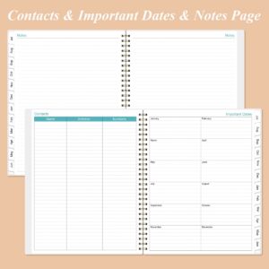 2024-2025 Planner - A4 Weekly & Monthly Planner to Achieve Goals & Increase Productivity, July 2024 - June 2025, 8.5" x 11", Rose Leaf