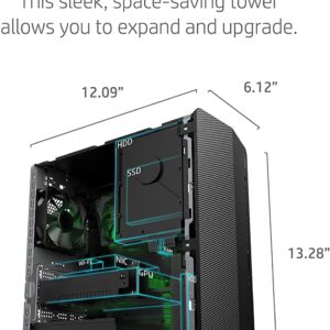 HP Newest Pavilion TG01 Gaming Desktop PC, Intel 6-Core i5-10400F Upto 4.3GHz, 32GB RAM, 512GB PCIe SSD, NVIDIA GeForce RTX 3060 12GB GDDR6, WiFi, Windows 11 Pro + Keyboard & Mouse, HDMI Cable