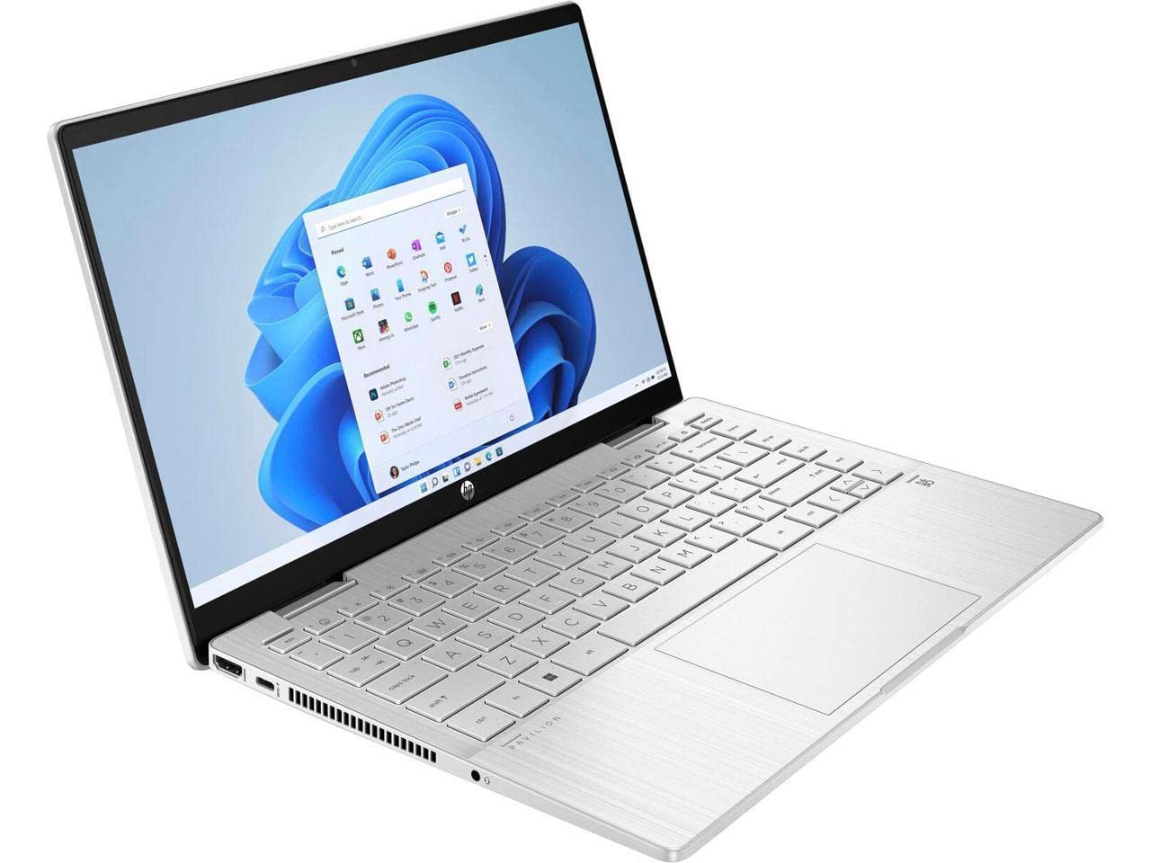 HP 2022 Pavilion x360 14" FHD IPS Touchscreen Premium 2-in-1 Business Laptop, 12th Gen Intel 10-Core i5-1235U Upto 4.4GHz, 8GB RAM, 2TB PCIe SSD, Backlit KB, Fingerprint, Windows 11 Pro + HDMI Cable