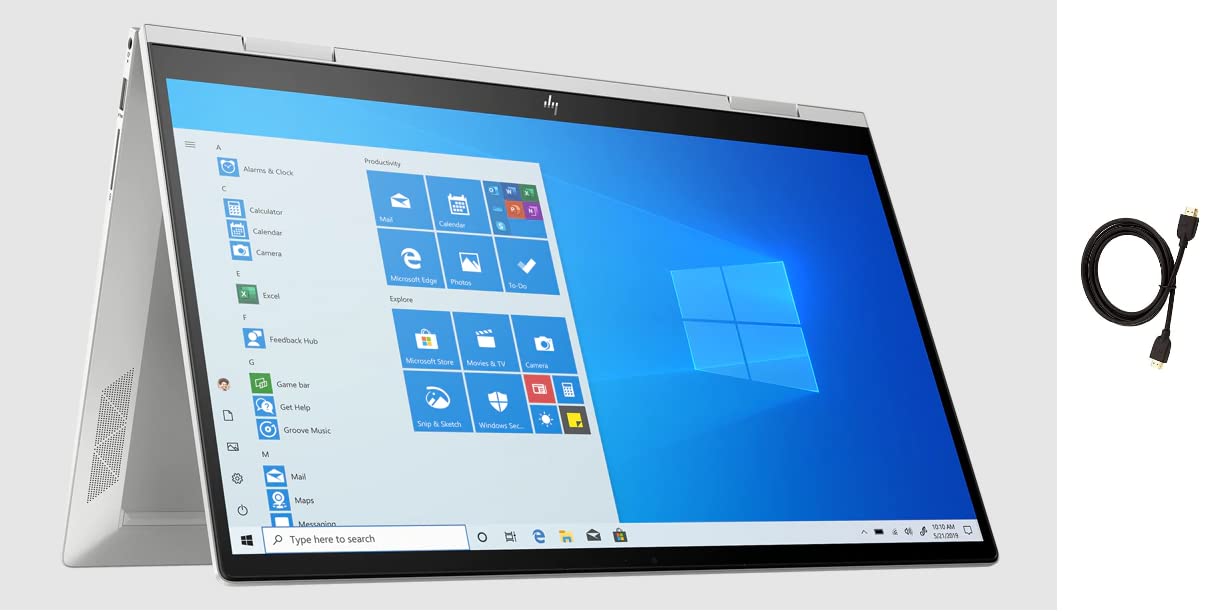 HP Newest Envy x360 15.6" FHD IPS Touchscreen Premium 2-in-1 Business Laptop, 11th Gen Intel Quad-Core i5-1135G7 Upto 4.2GHz, 16GB RAM, 2TB PCIe SSD, Backlit Keyboard, Windows 10 Pro + HDMI Cable