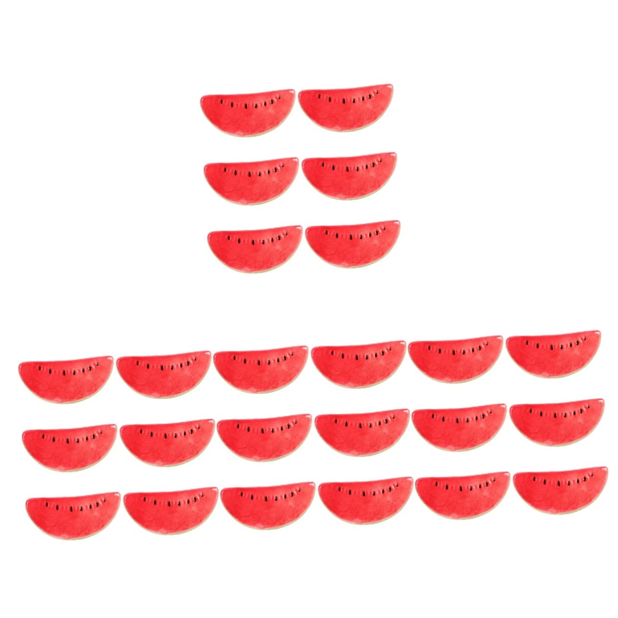 ORFOFE 24 Pcs Simulated Watermelon Photo Prop Fake Watermelon Slices Watermelon Toy Fake Watermelon Prop Faux Vegetables Children Toys Artificial Food Foam Red Fruit Slices